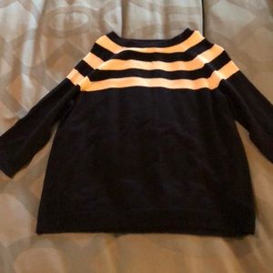 Limited navy and white striped sweater